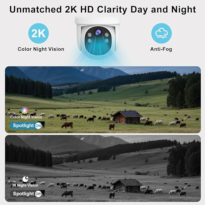 Kweiugfi 4G LTE Cellular Security Camera Outdoor, 365 Days Unlimited Data - Image 5
