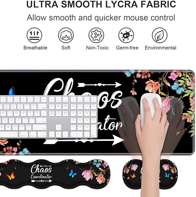 Ergonomic Keyboard Wrist Rest & Mouse Pad Wrist Rest Set, Chaos Coordinator - Image 3