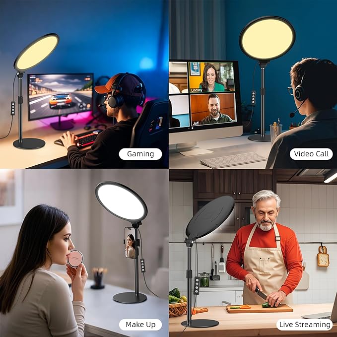 Anautin 10.5in LED Desk Ring Light, Video Conference Lighting - Image 7