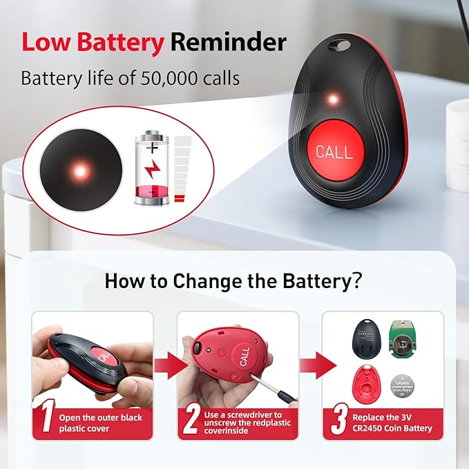 CallToU Wireless Call Button Caregiver Pager Nurse Call System - Image 7