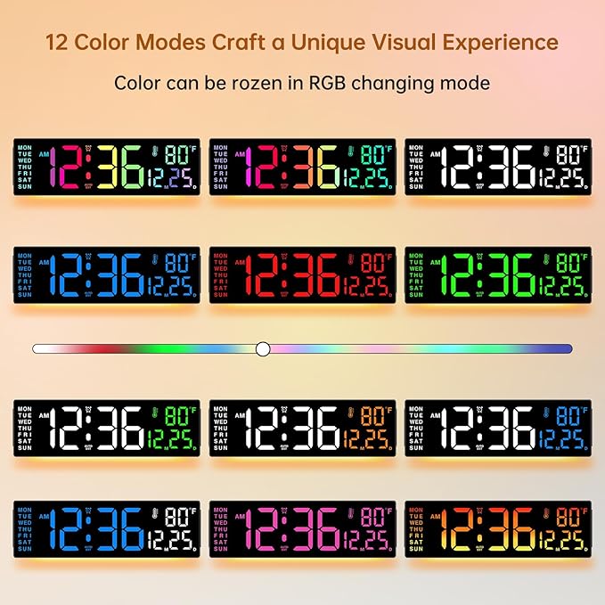 Soobest 14.2" Large Digital Wall Clock - Image 3
