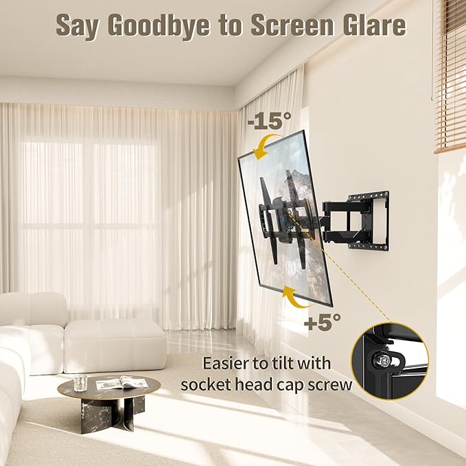 Mounting Dream TV Wall Mount, UL Listed Full Motion Mount Bracket - Image 4