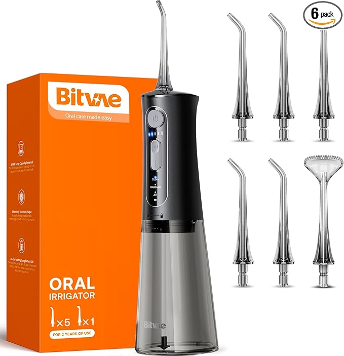 Bitvae Water Dental Flosser for Teeth, Cordless Water Teeth Cleaner Picks by Bitvae