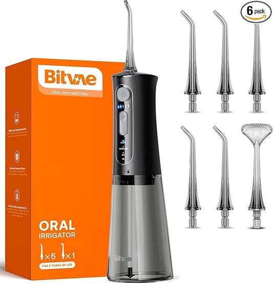 Bitvae Water Dental Flosser for Teeth, Cordless Water Teeth Cleaner Picks by Bitvae