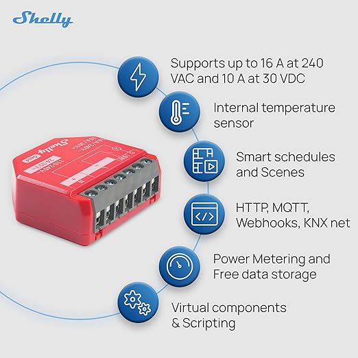 Shelly 1PM Gen4 | Wi-Fi, Matter Smart Relay Switch - Image 6