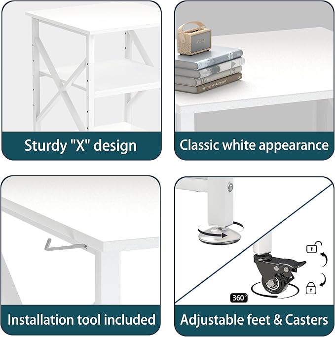 Printer Stand, 23.6 x 23.6 Inches Large Printer Stand - Image 6