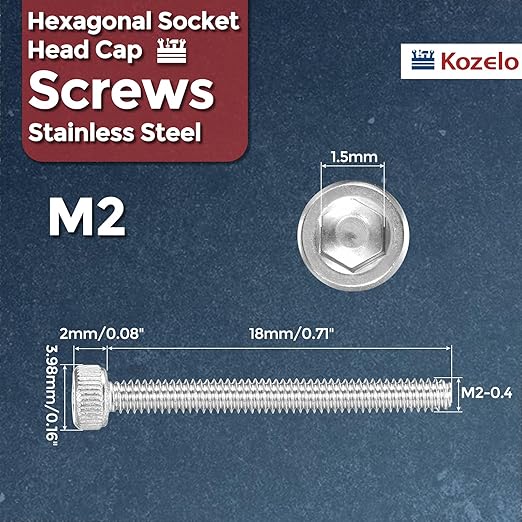 Kozelo 50pcs Socket Head Cap Screws - Image 2