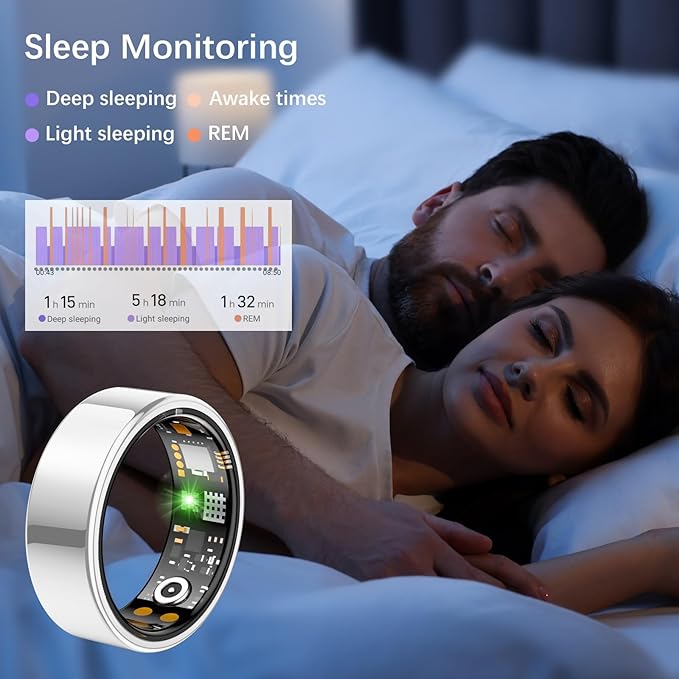 Smart Health Ring for Women Men, Fitness Tracker Ring - Image 3