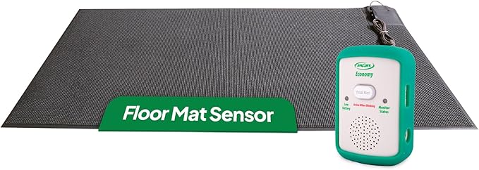 Floor Mat Exit Alarm for Seniors Fall Prevention & Anti-Wandering by SmartCaregiver