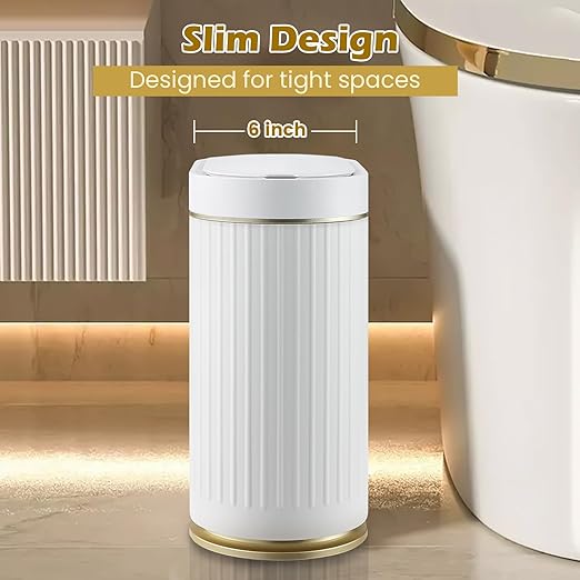 Bathroom Trash Can with Lid Automatic 2 Gallon Motion Sensor Garbage Bin - Image 3