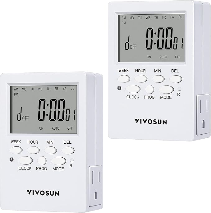 VIVOSUN 7 Day Programmable Digital Timer by VIVOSUN