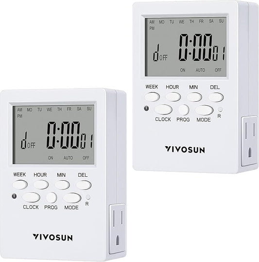 VIVOSUN 7 Day Programmable Digital Timer by VIVOSUN