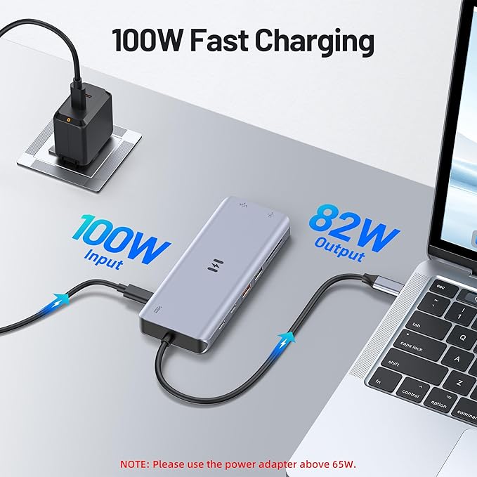 USB C Docking Station 4 Monitors, 13 in 1 Laptop Docking Station 3 Monitors - Image 7