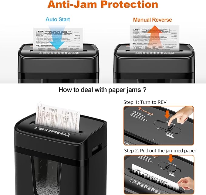 Bonsaii 12 Sheet Paper Shredder - Image 6