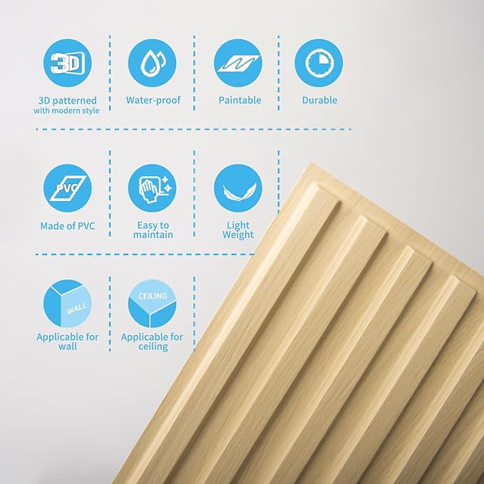 Art3d 6-Pack Slat Design 3D Wall Panels - Image 7