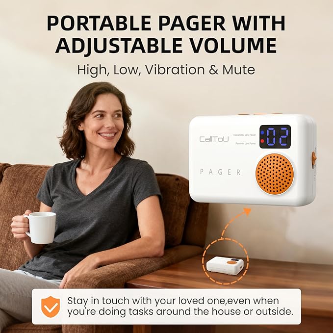 CallToU Caregiver Pager Wireless Call Button 500FT - Image 3