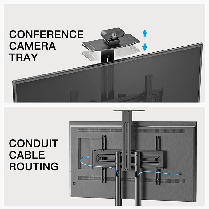 PERLESMITH Rolling TV Stand - Image 6