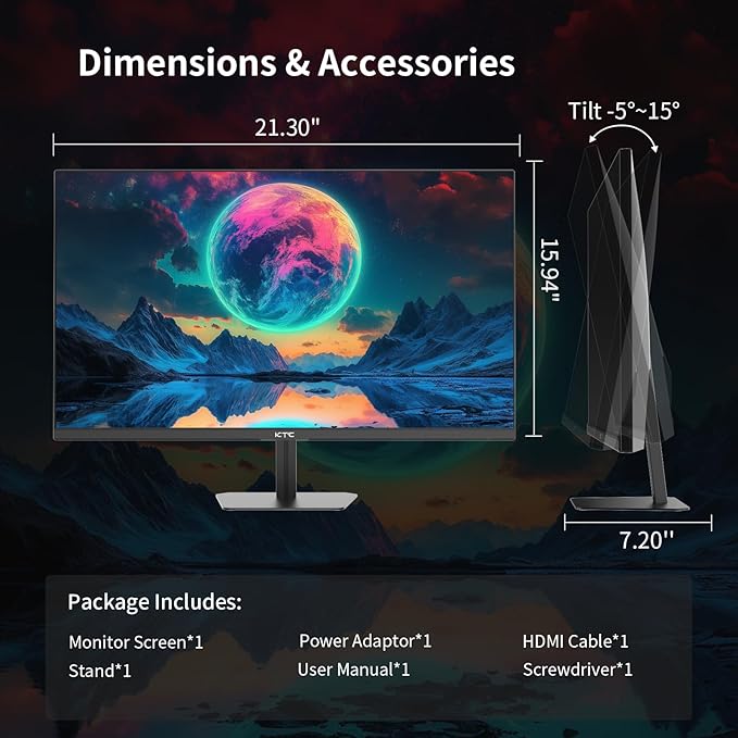 KTC 24.5 Inch 100Hz IPS Computer Monitor - Image 9