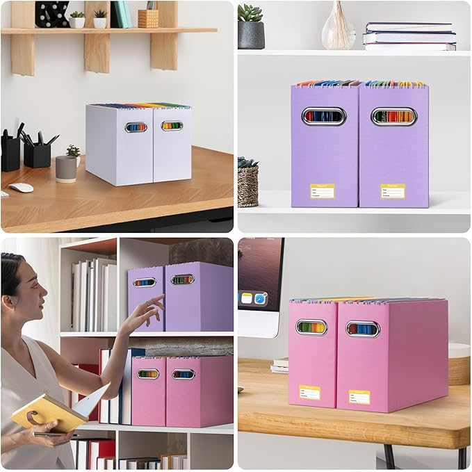 BALEINE File Organizer Box, Cardboard File Folder Organizer - Image 8