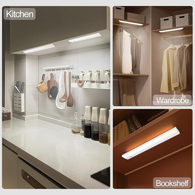 Ansen 2Packs of Under Cabinet Lighting Hardwired, 18in 15W 998LM Dimmable Led - Image 7