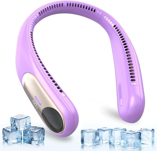 Portable Neck Fan, Personal Wearable Bladeless Fan, LED Display, 6000mAh USB by Unknown