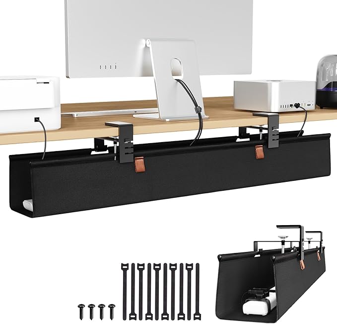 Zilink No Drill Under Desk Cable Management Tray 30" Cord Organizer by Zilink