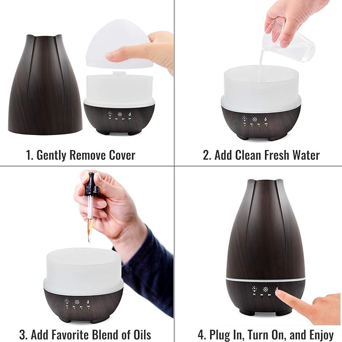 HealthSmart Essential Oil Diffuser, Cool Mist Humidifier and Aromatherapy - Image 6