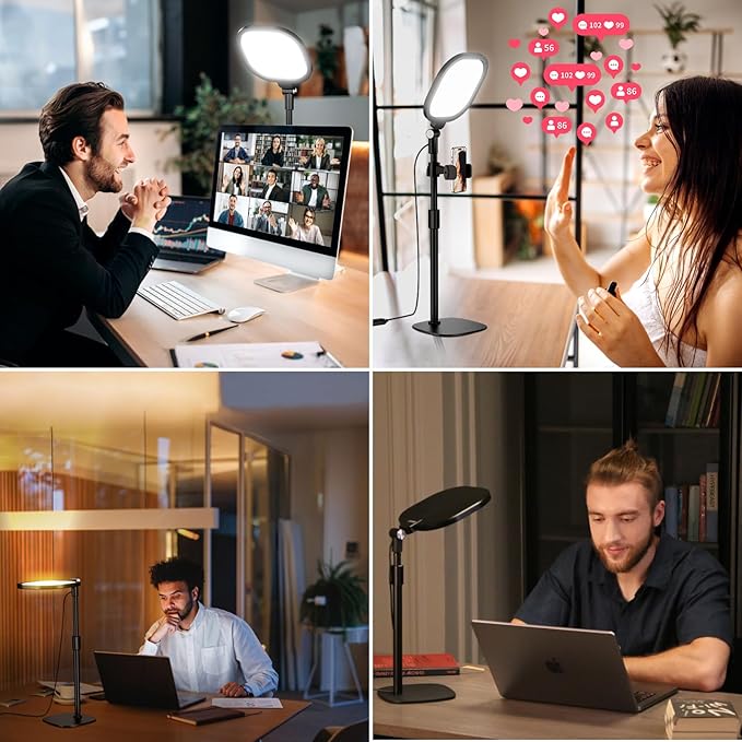 Zoom Lighting for Computer, Adjustable Desk Lighting for Video Calls, 30 Light - Image 3