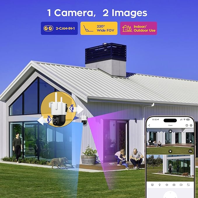 xmartO 2-in-1 QHD WiFi Home Security Camera - Image 3