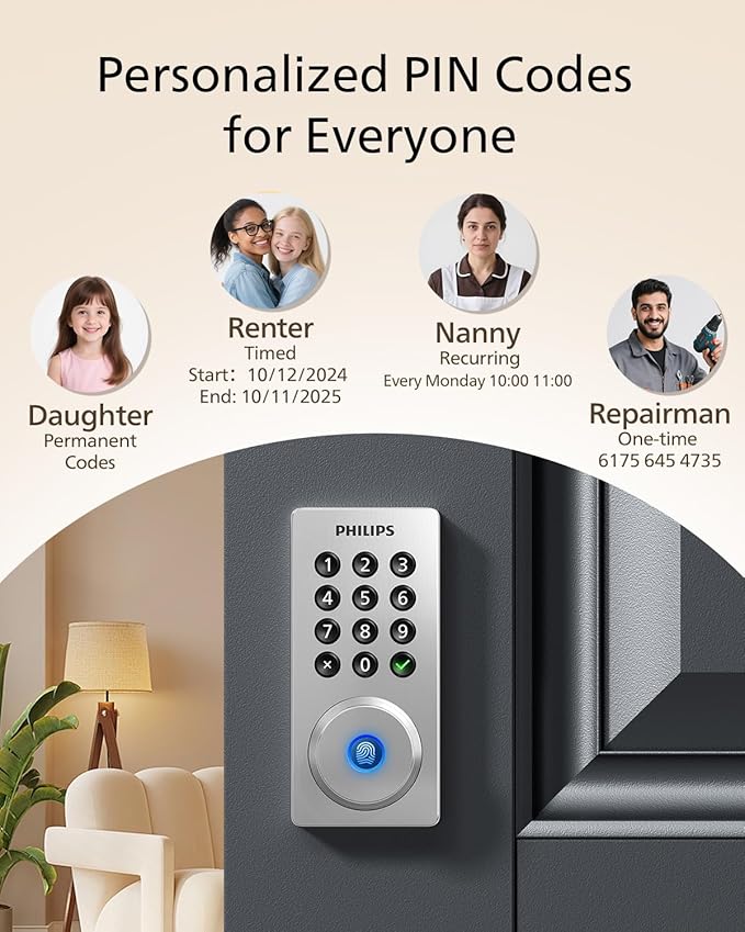 Philips Wi-Fi Door Lock, WiFi Smart Lock Keyless Entry Deadbolt - Image 6