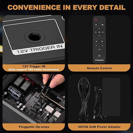 Ampapa 2 Channel Bluetooth Amp: HiFi 300W x2 Stereo Amplifier - Image 7