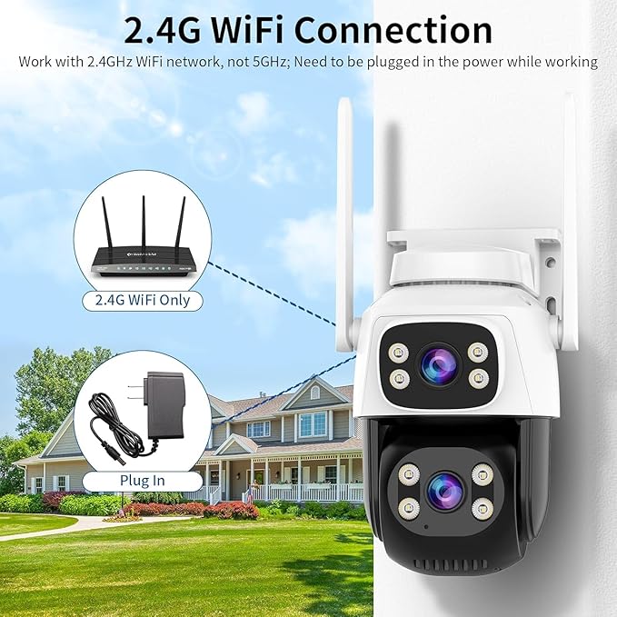 VSTARCAM Dual-Lens Security Cameras Wireless Outdoor, Pan/Tilt 360° View - Image 7