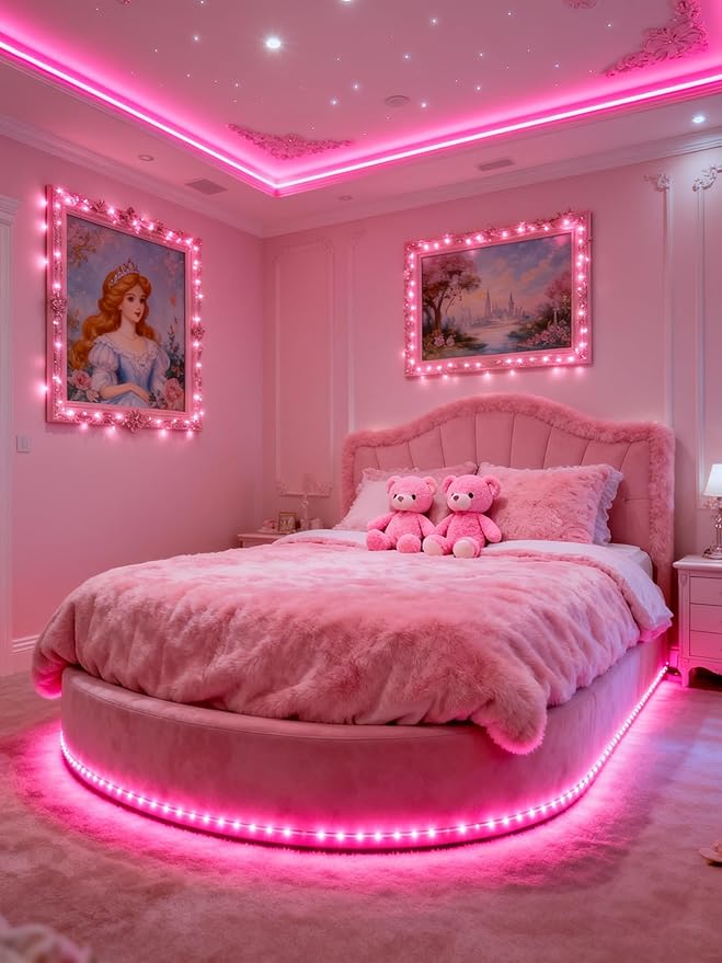 Pink Led Lights Strip Valentines Galentines Day Decor Rope Lights Easy DIY - Image 8