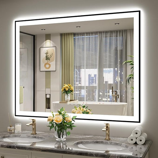 YEELAIT 51x40 Inch LED Bathroom Mirror by YEELAIT