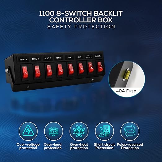 Ultra Bright Lightz 1100 8-Switch Backlit Controller Box | Emergency Vehicle - Image 6