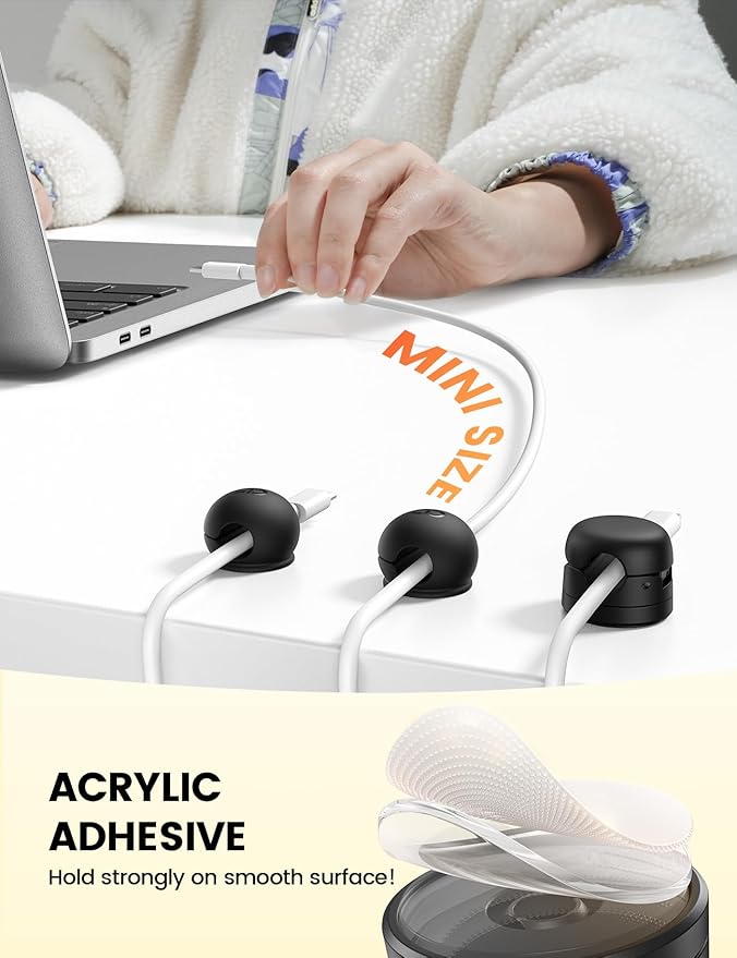 8Pack Magnetic Cord Organizer Clips - Image 5