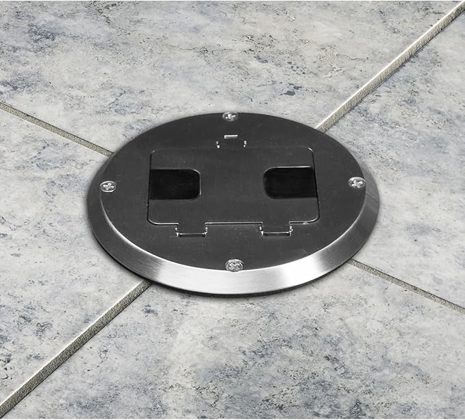 RACO 6239SS Floor Kit with Recessed Duplex 15A TR Device and Adjustable Steel - Image 6