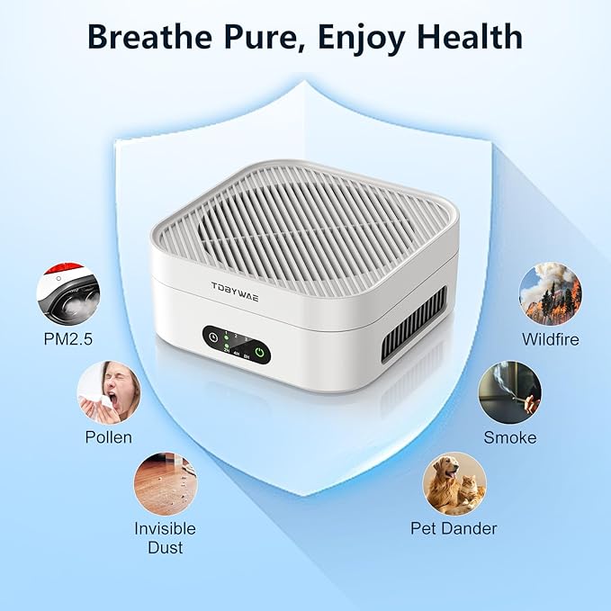 TDBYWAE Air Purifiers for Home Bedroom Up to 600 ft², True HEPA Air Purifier - Image 5