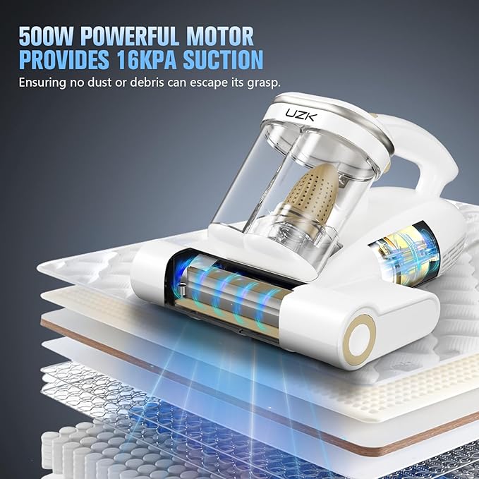 Bed Vacuum Cleaner Mattress Vacuum Cleaner, 16Kpa Powerful Handheld Vacuums - Image 3