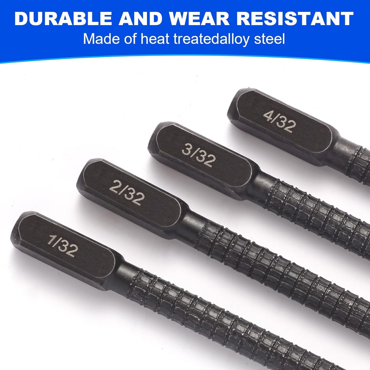 4-Piece Center Punch Set with Sizes 1/32"-4/32" | Hardened steel precision punches & nail set. sizes: 1/32", 2/32", 3/32", 4/32". for metalworking, woodworking, drilling.