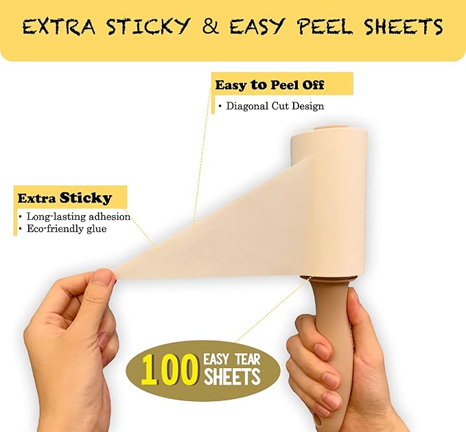 HapChron Lint Rollers for Pet Hair Extra Sticky, Lint Remover Go Beyond Animal - Image 2