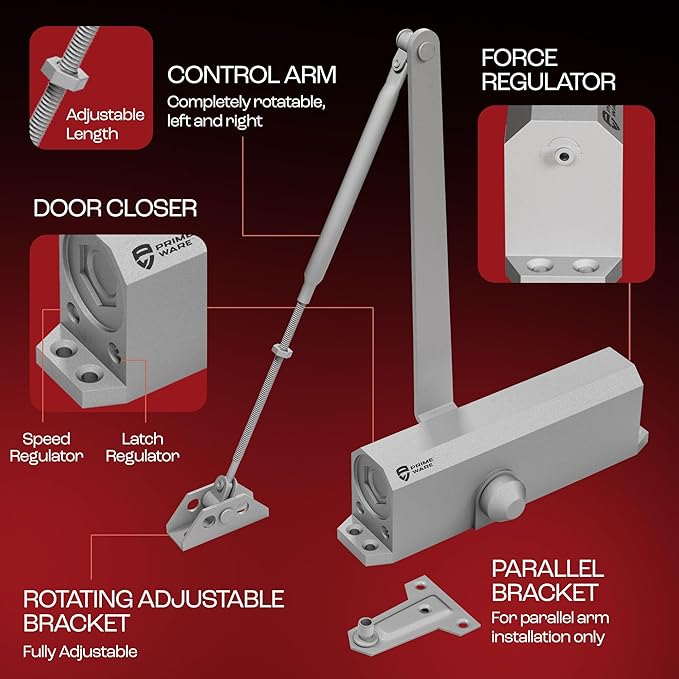 PrimeWare DC-600 Automatic Adjustable Door Closers - Image 4