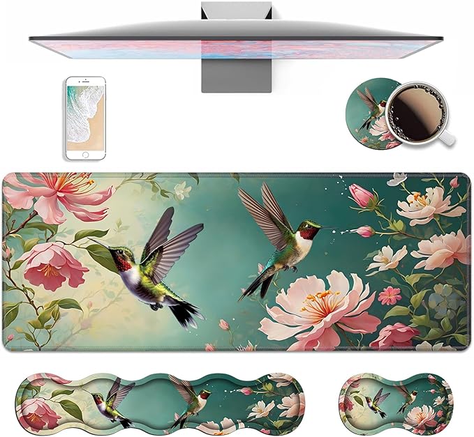 4 in 1 Ergonomic Keyboard Wrist Rest & Mouse Pad Wrist Rest Set, Large XXL by Unknown