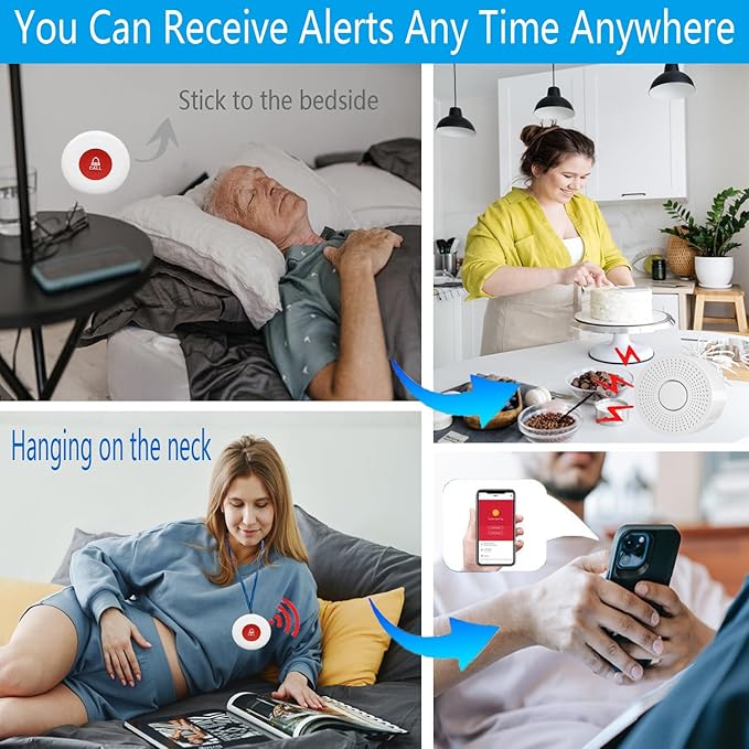 WiFi Caregiver Pager Call Button Wireless Nurse Alert Call Bell Emergency Alert - Image 2