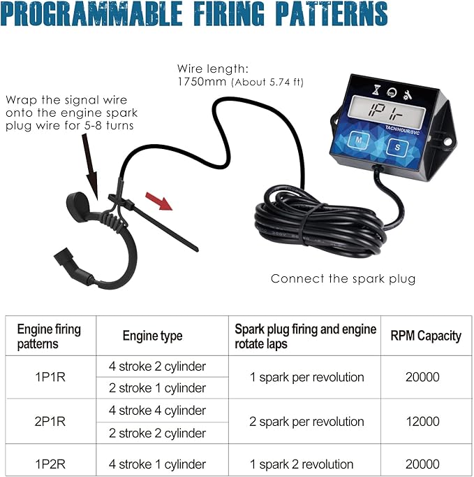 2 Pieces Runleader Small Engine Timer, Digital Tachometer, Maintenance Reminder - Image 4