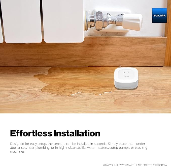 YoLink Water Leak Starter Kit: Hub + 2 Leak Sensor 1, LoRa Long-Range, - Image 6
