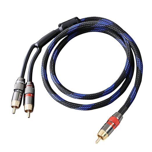 Diaianyfi Audiophile RCA to 2RCA Subwoofer Cable, 1 RCA Male to 2 RCA Male by Diaianyfi