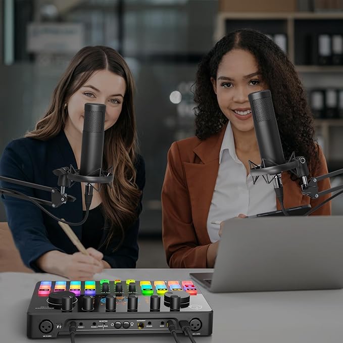 Podcast Equipment Bundle for 2, Audio Interface - Image 7