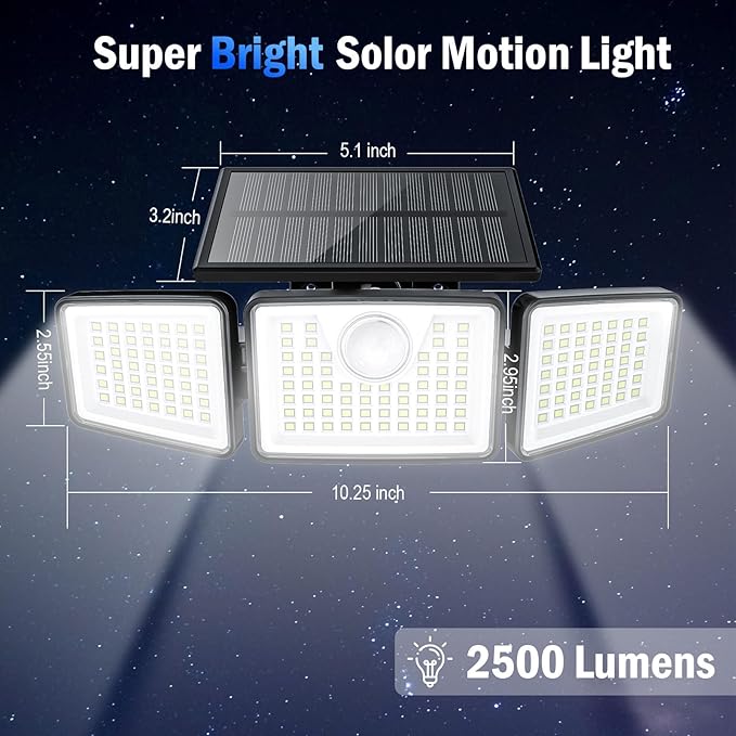 daphino 2500LM Solar Lights Outdoor - Image 7