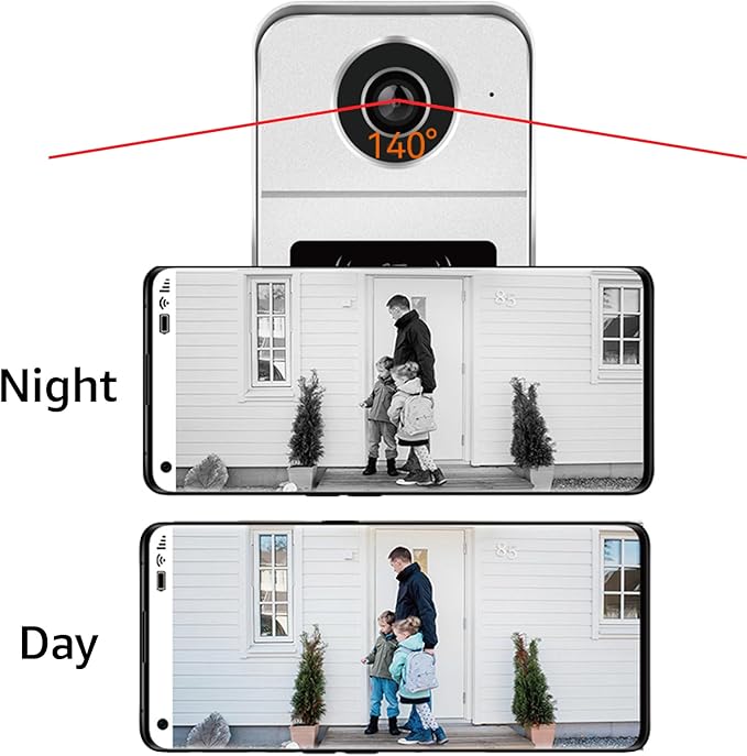 KeonBell 2 Wired Video Intercom System, 7 Inches Video Doorbell Camera - Image 7